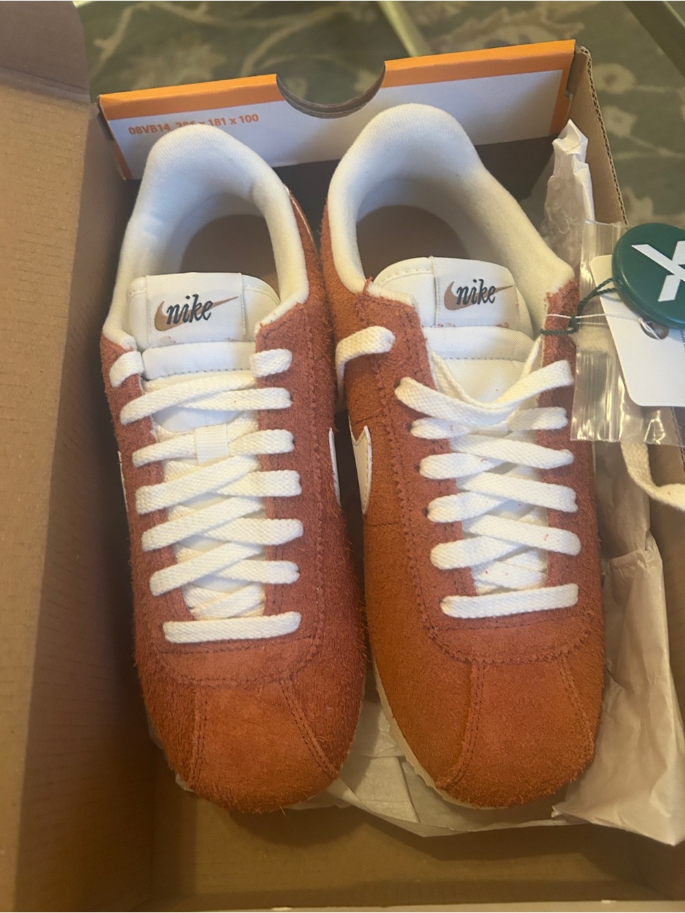 Nike Suede Cortez SE Sneakers - Dark Russet Muslin Sail